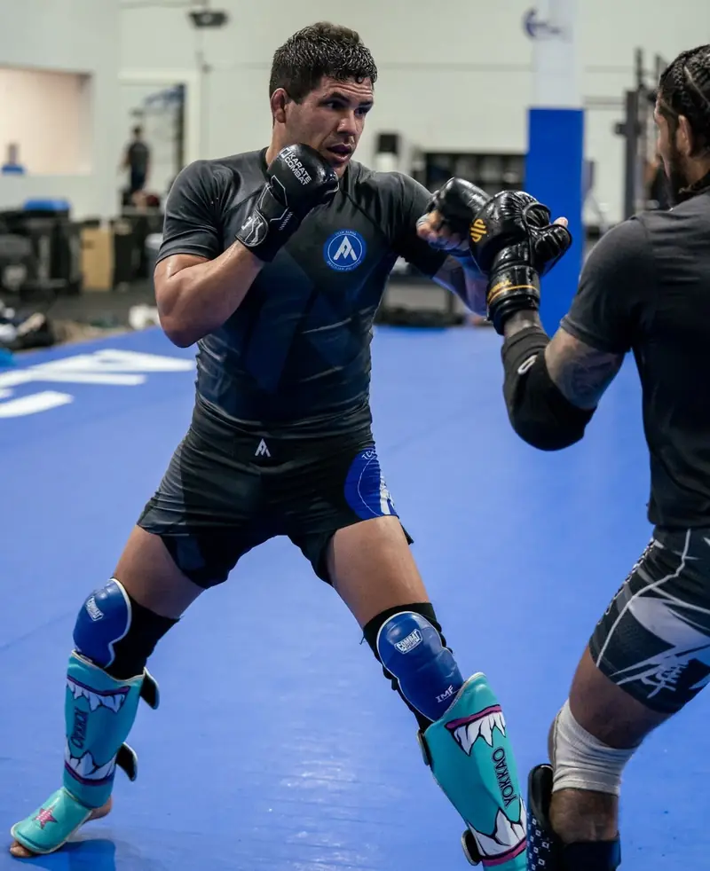 Kevem em guarda durante o sparring